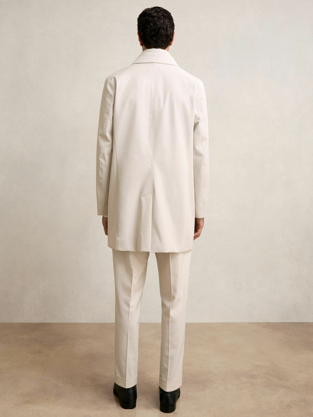 Hybrid Removable Funnel Neck Overcoat Light Stone | Mens