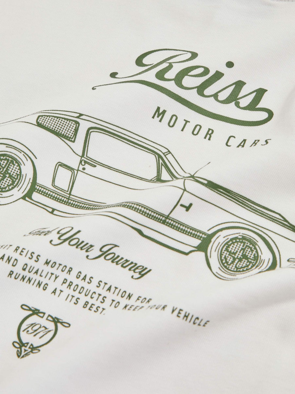 3-9 yrs Cotton Motor Cars-Print T-Shirt White/Green | Children