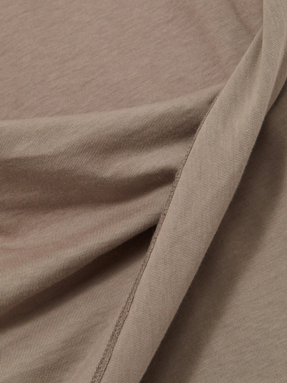 Cotton Drape T-Shirt Taupe Neutral | Womens