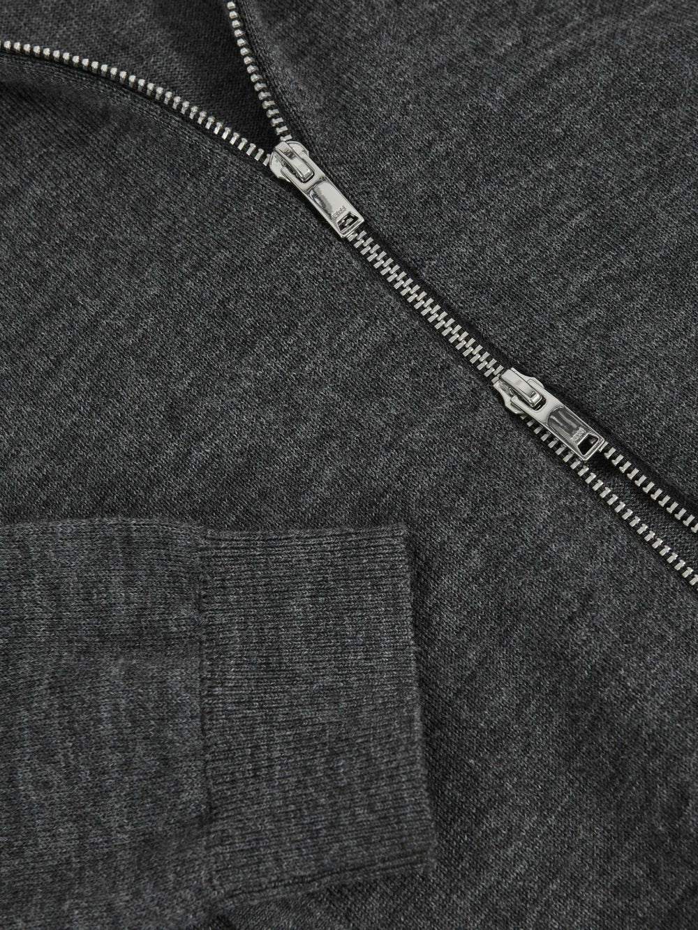 13-14 yrs Merino Wool-Blend Zip-Through Cardigan Derby Grey Melange | Children