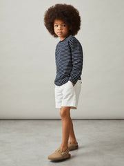 4-9 yrs Stretch-Cotton Stripe T-Shirt Navy/White | Children