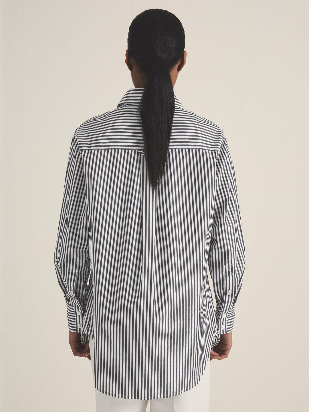 | Les 100 Ciels Stripe Shirt White/Navy | Womens