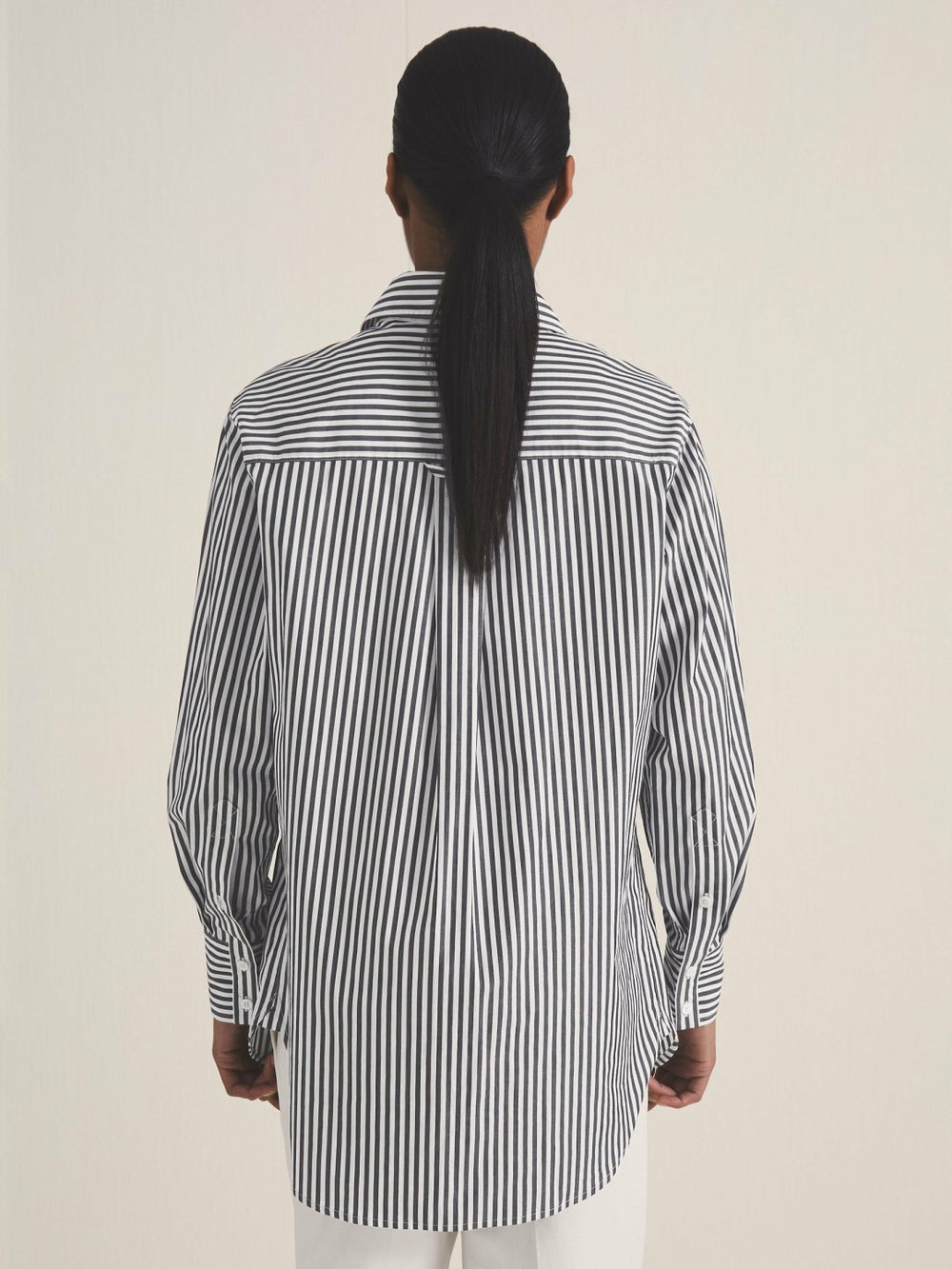 | Les 100 Ciels Stripe Shirt White/Navy | Womens