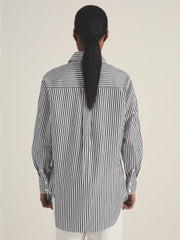 | Les 100 Ciels Stripe Shirt White/Navy | Womens