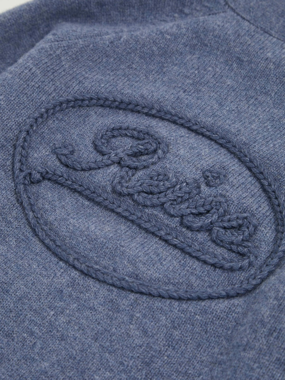 13-14 yrs Wool Embroidered-Logo Cardigan Dark Airforce Blue | Children