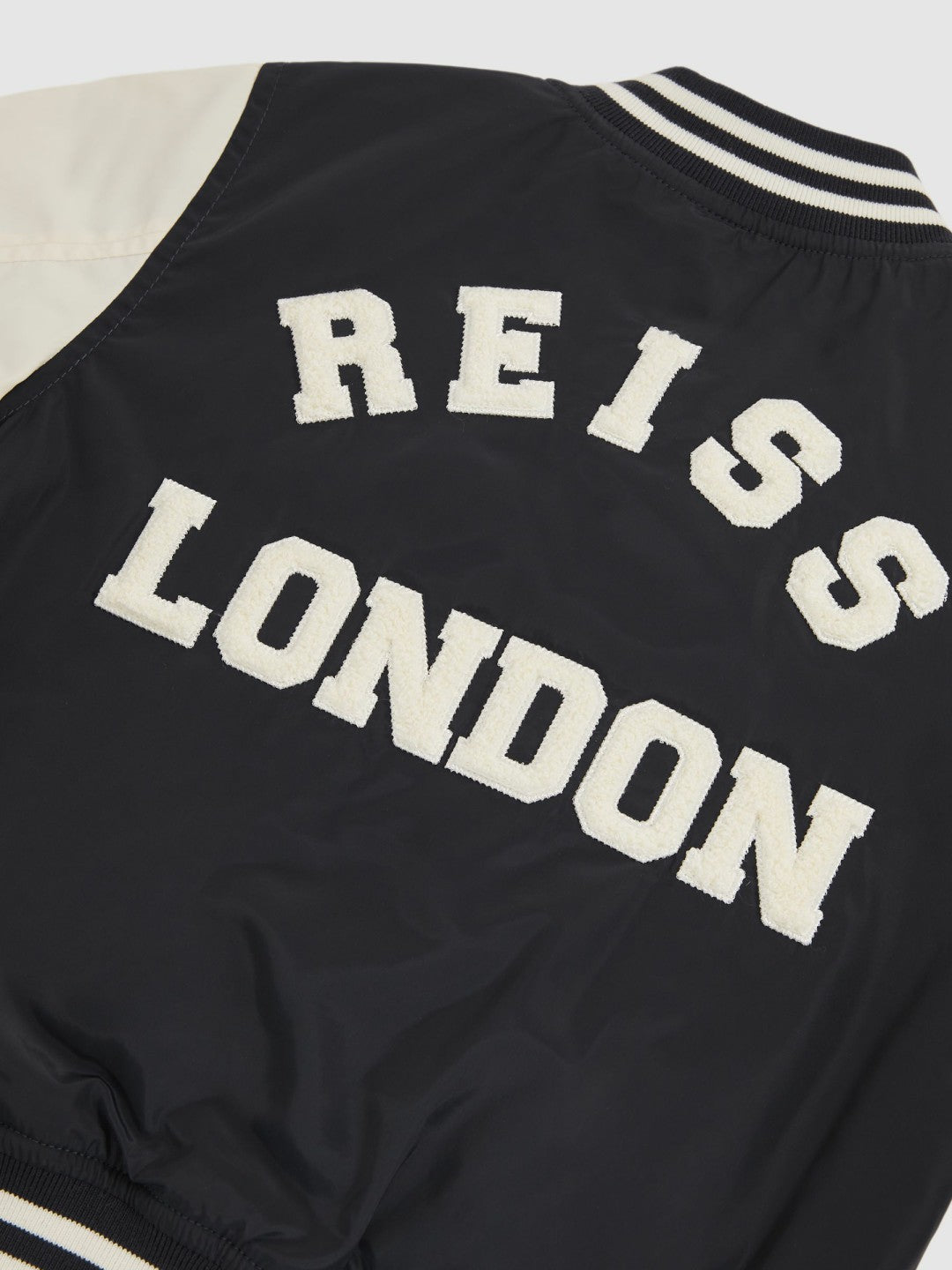 9-13 yrs Colour-Block Varsity Bomber Jacket Navy/ Off White | Children