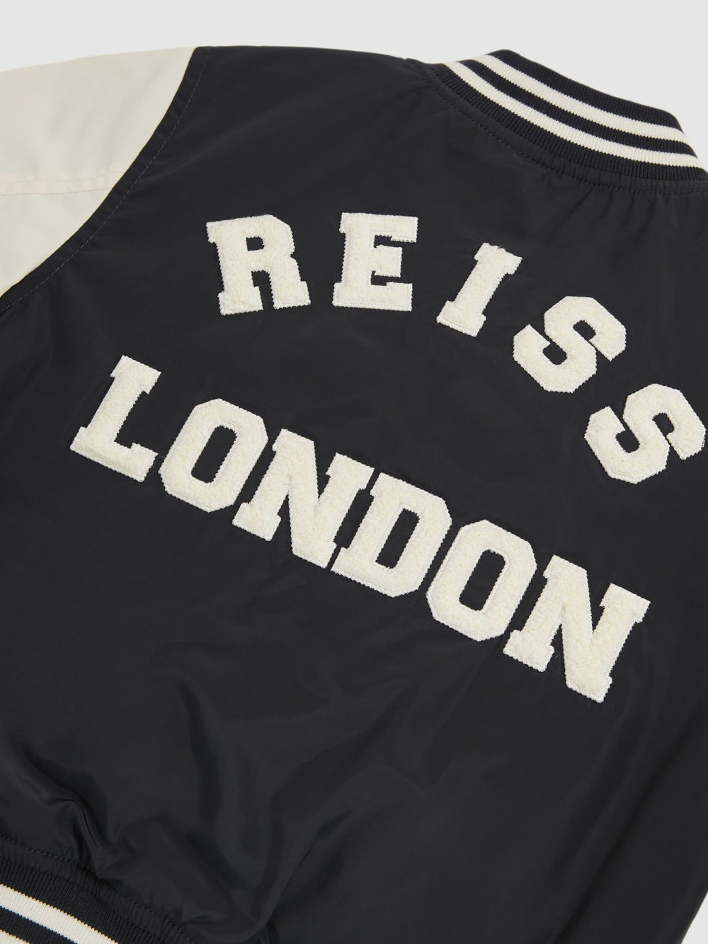 9-13 yrs Colour-Block Varsity Bomber Jacket Navy/ Off White | Children