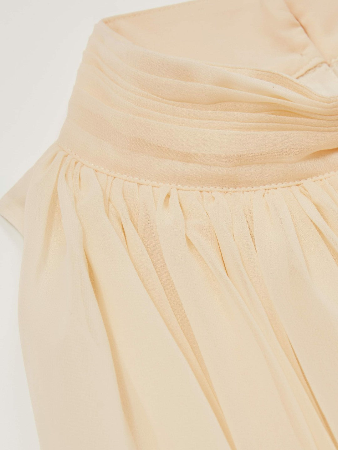 Draped Chiffon Sleeveless Top Ivory | Womens