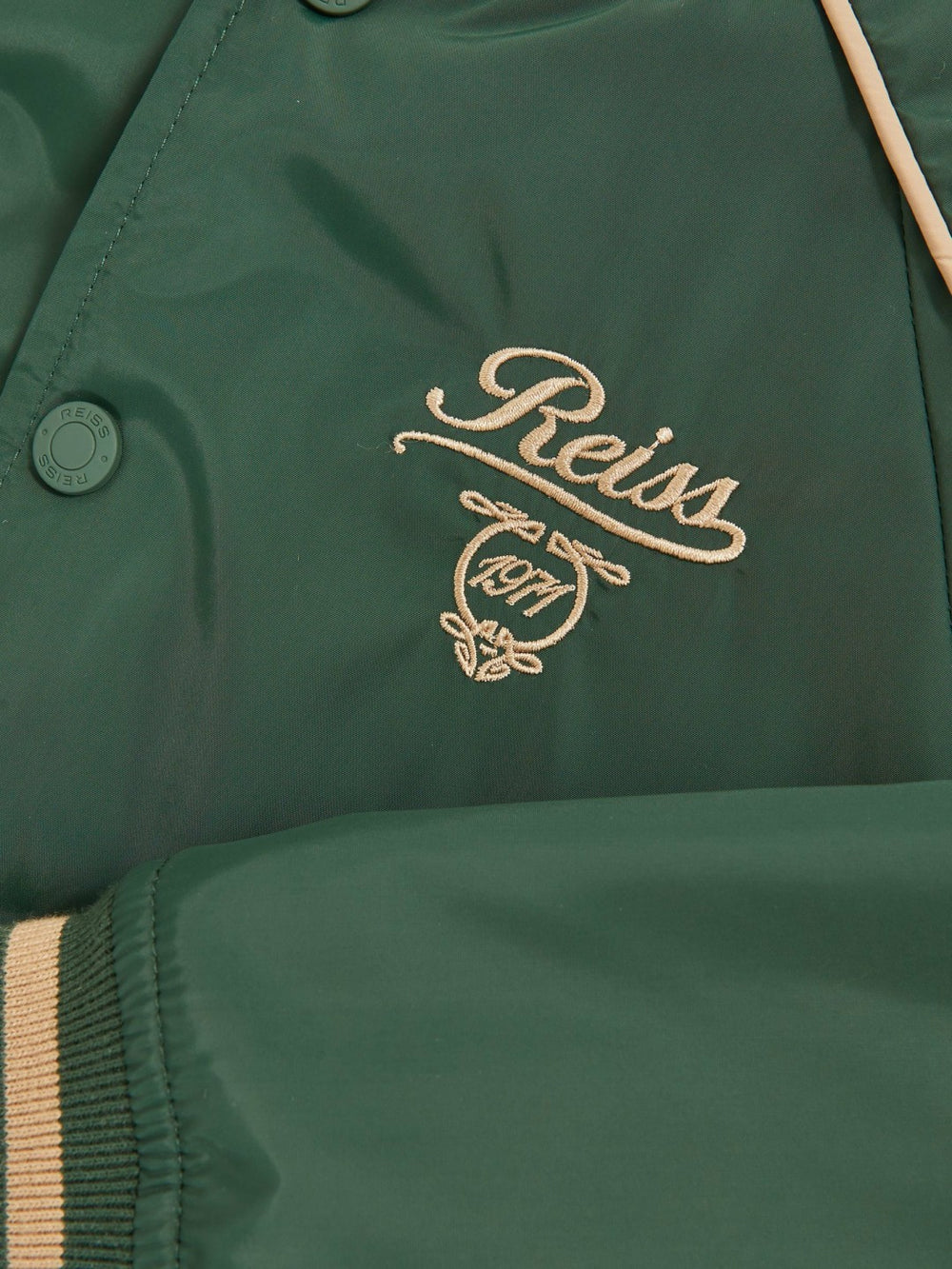 3-9 yrs Motor Cars Embroidered Bomber Jacket Forest Green/Off White | Children