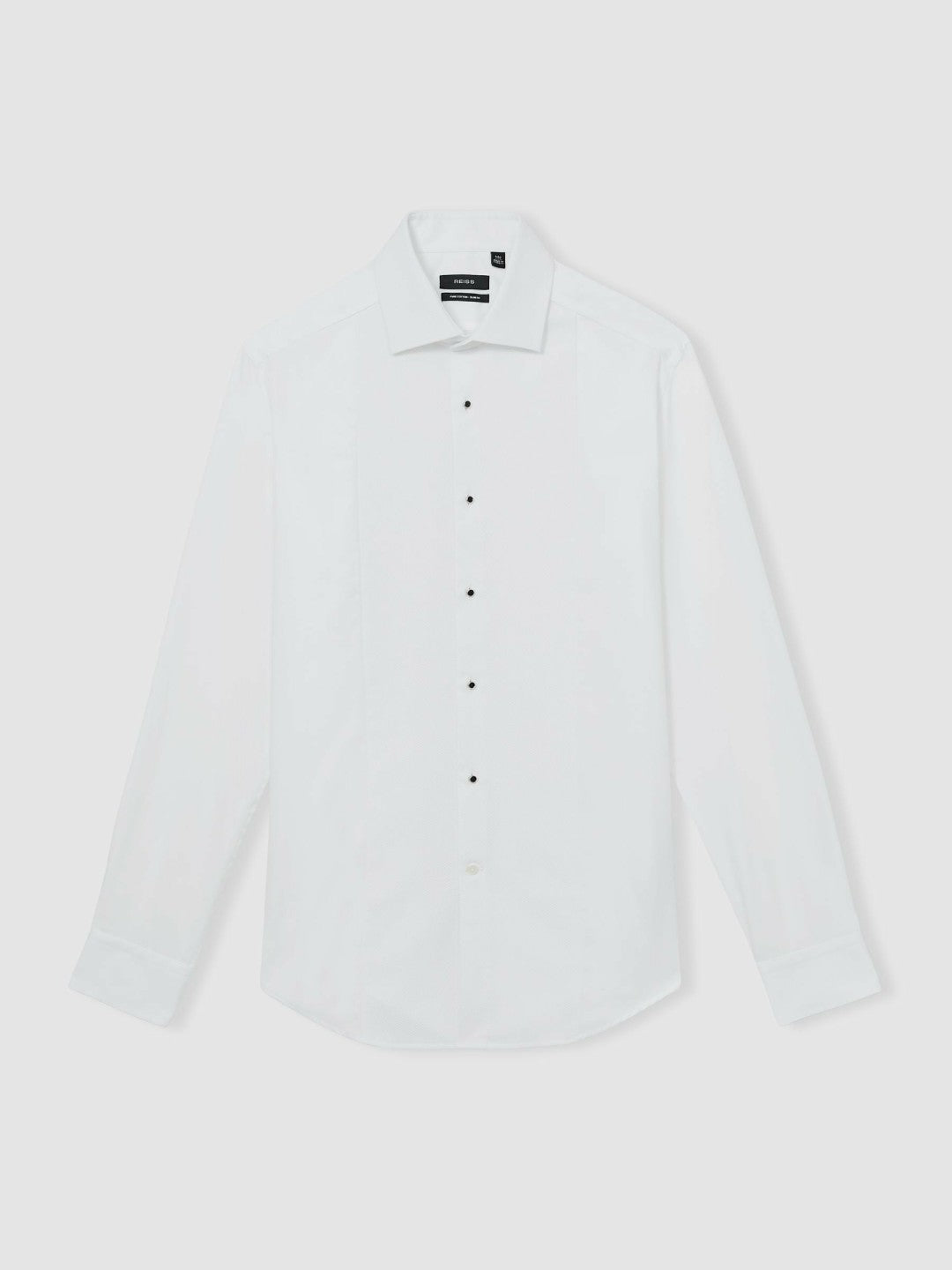 Slim Fit Cotton Double-Cuff Dinner Shirt Regular-Fit White | Mens