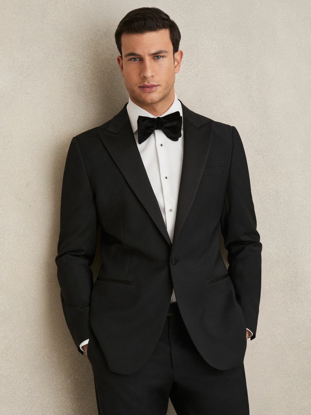 Slim Fit Cotton Double-Cuff Dinner Shirt Regular-Fit White | Mens