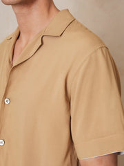 | Ché Stripe-Cuff Shirt Camel | Mens