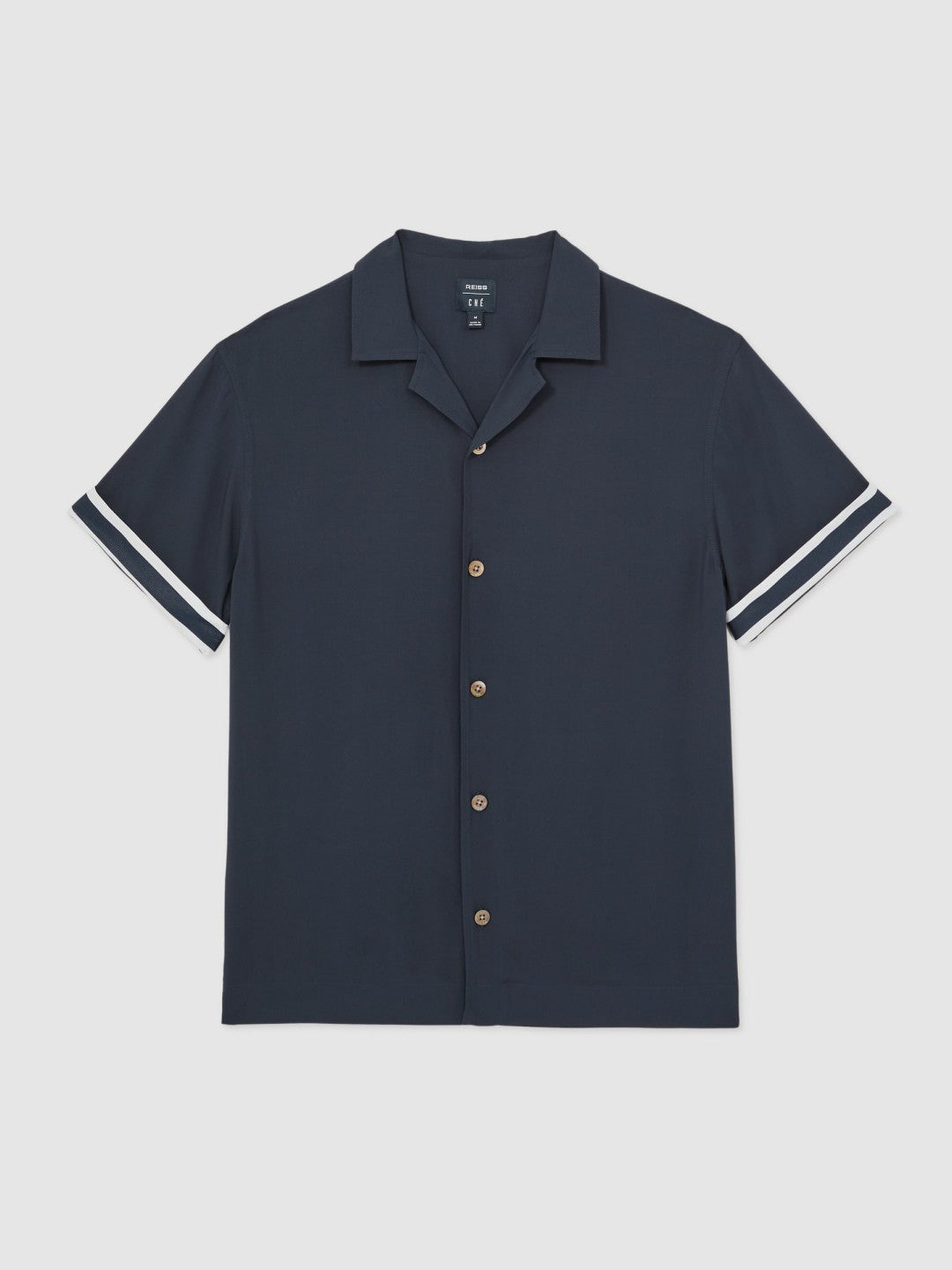 | Ché Stripe-Cuff Shirt Navy | Mens