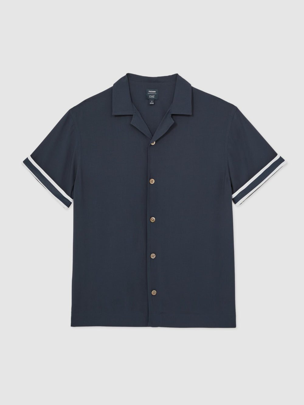 | Ché Stripe-Cuff Shirt Navy | Mens