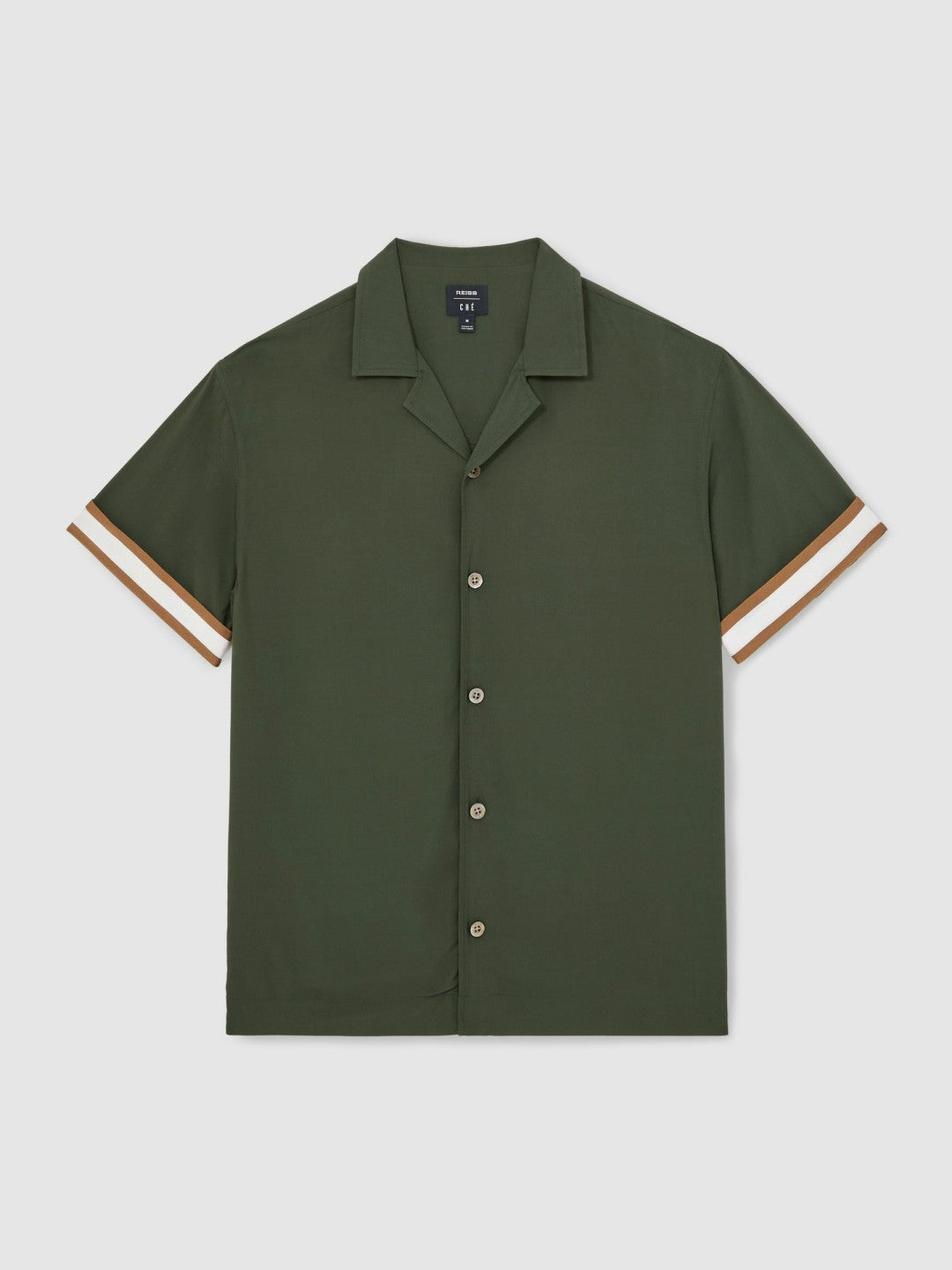 | Ché Stripe-Cuff Shirt Pine Green | Mens