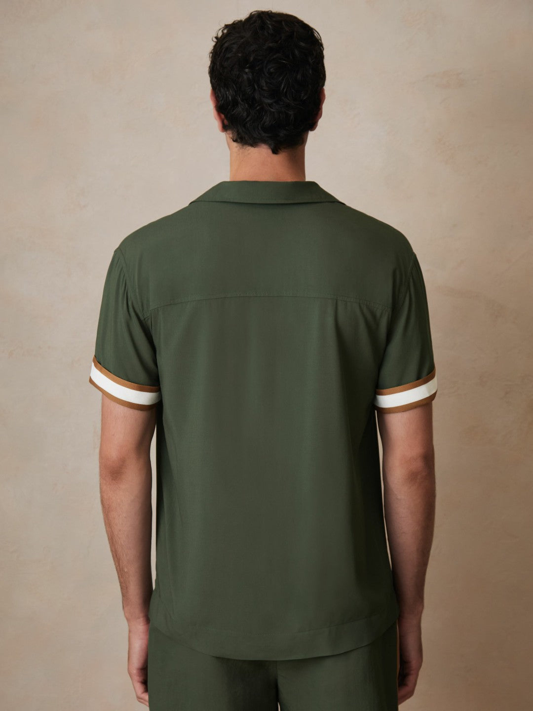 | Ché Stripe-Cuff Shirt Pine Green | Mens