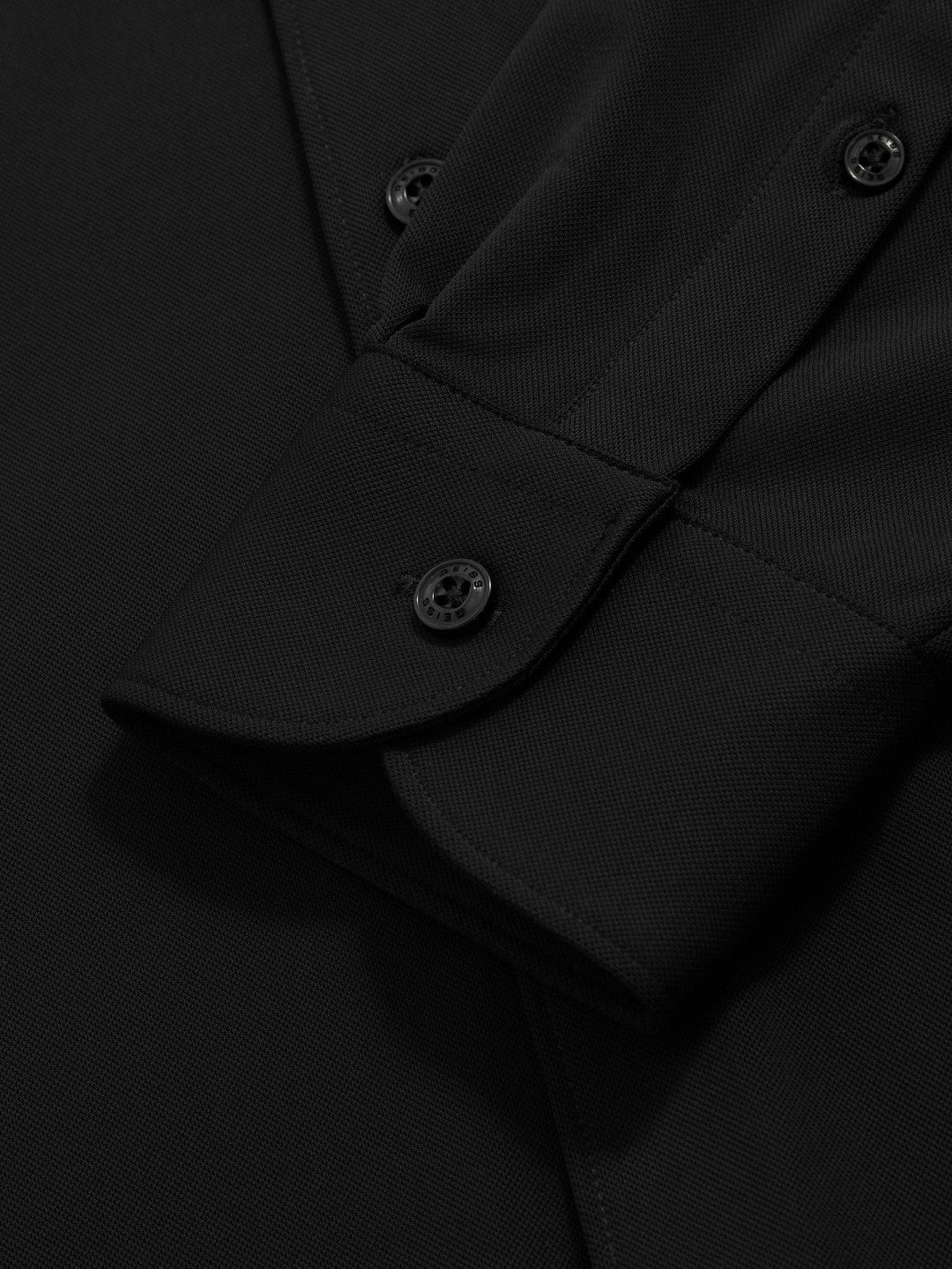Stretch Jersey Cutaway-Collar Shirt Black | Mens