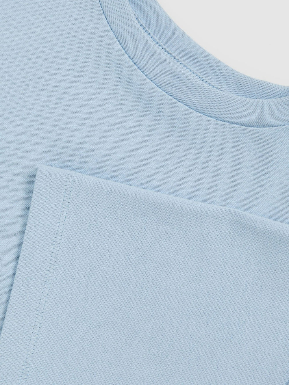 3-9 yrs Cotton Oversized Cropped T-Shirt Blue | Children