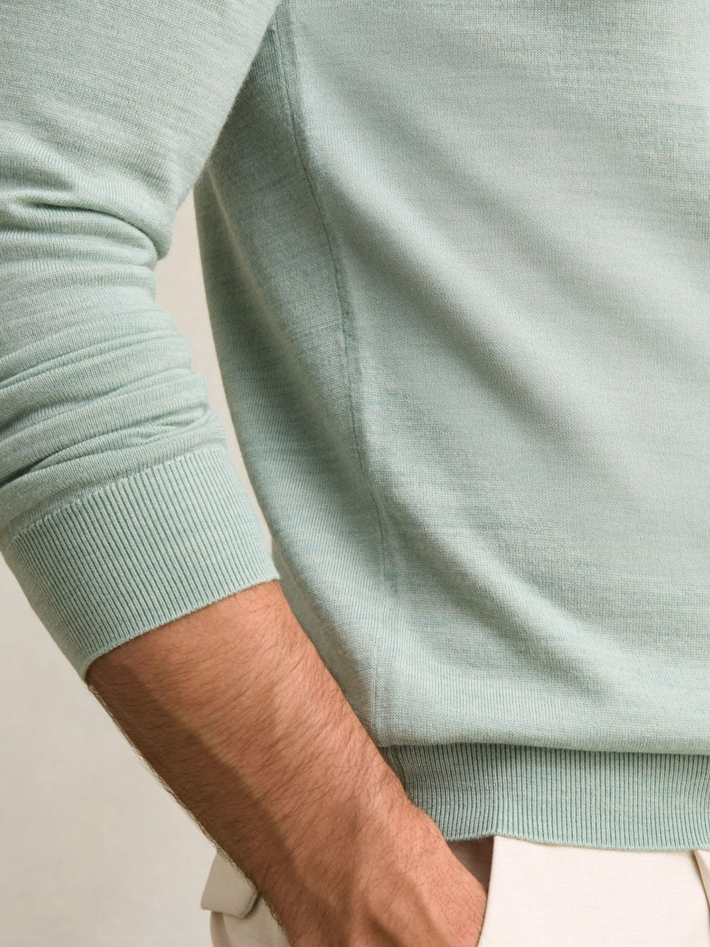 Merino Wool Half-Zip Jumper  | Mens