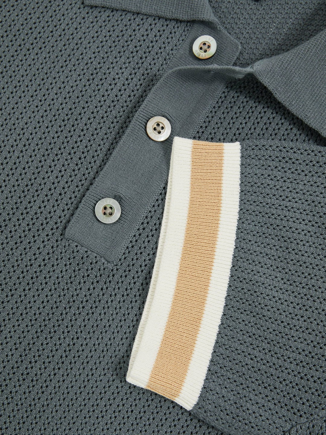 | Ché Cotton Knit Polo Shirt Airforce Blue | Mens