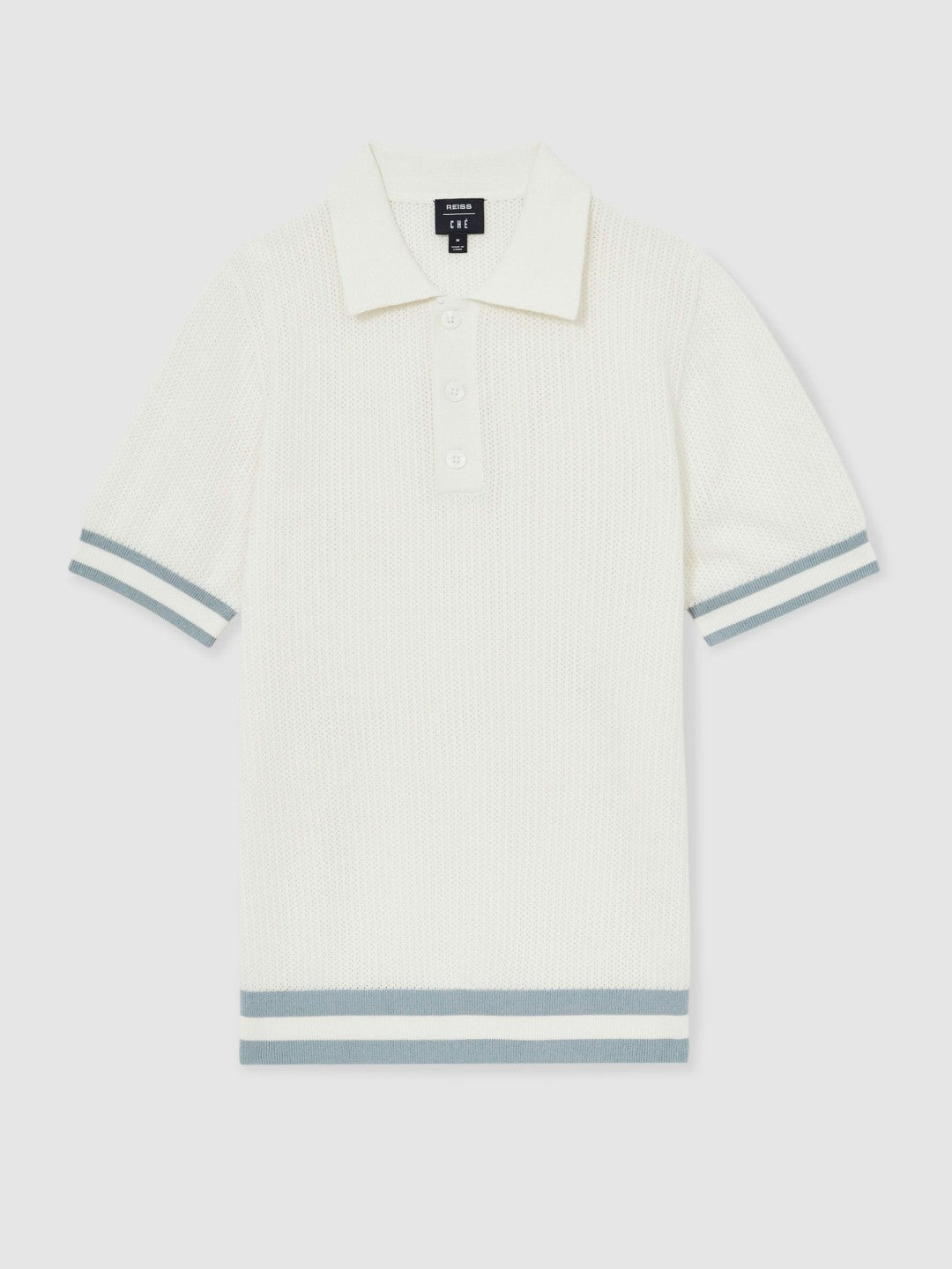 | Ché Cotton Knit Polo Shirt White | Mens