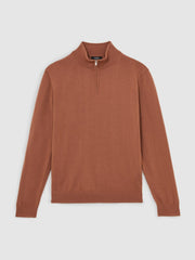 Merino Wool Half-Zip Jumper  | Mens
