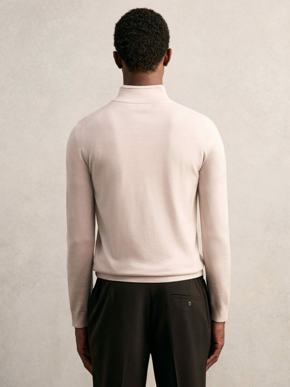 Merino Wool Half-Zip Jumper  | Mens
