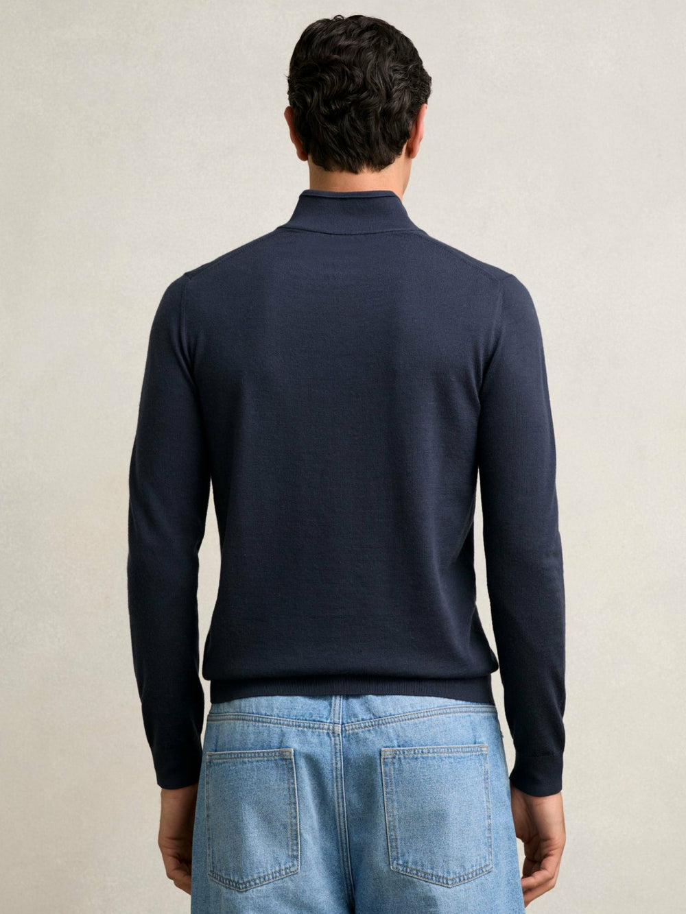 Merino Wool Half-Zip Jumper  | Mens