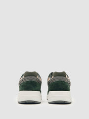 Panelled Running Trainers Forest Green/Stone | Mens
