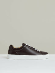 Leather Low-Top Trainers Plum Purple | Mens
