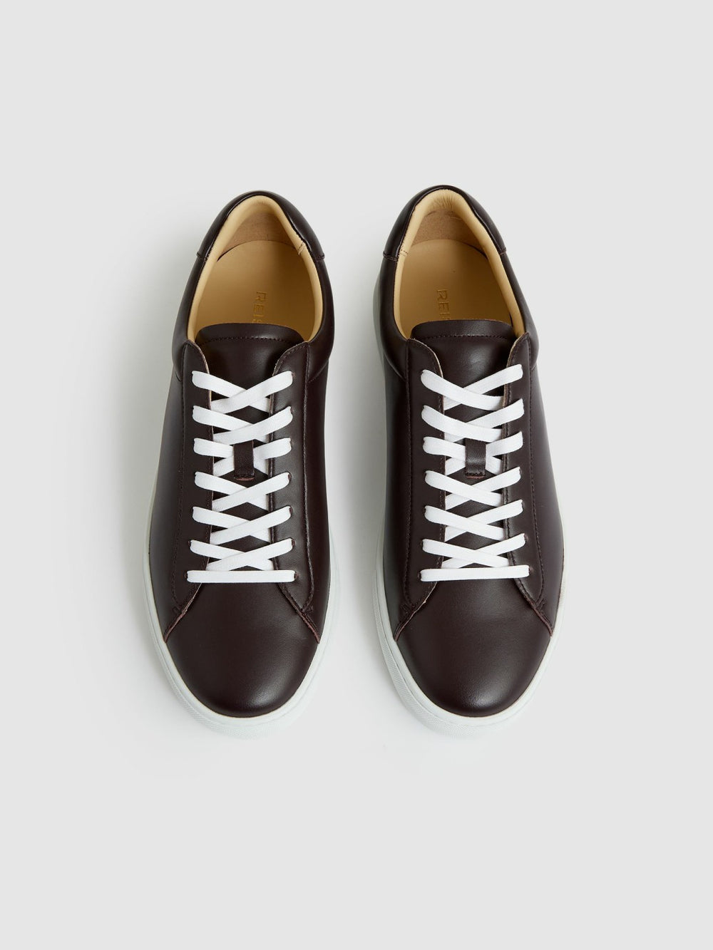 Leather Low-Top Trainers Plum Purple | Mens
