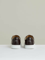 Leather Low-Top Trainers Plum Purple | Mens