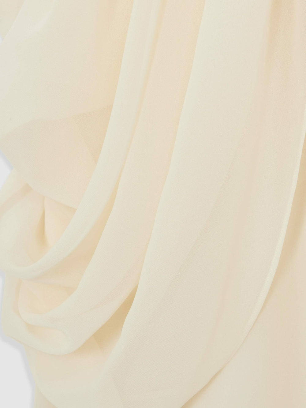 Draped Chiffon Sleeveless Mini Dress Ivory | Womens