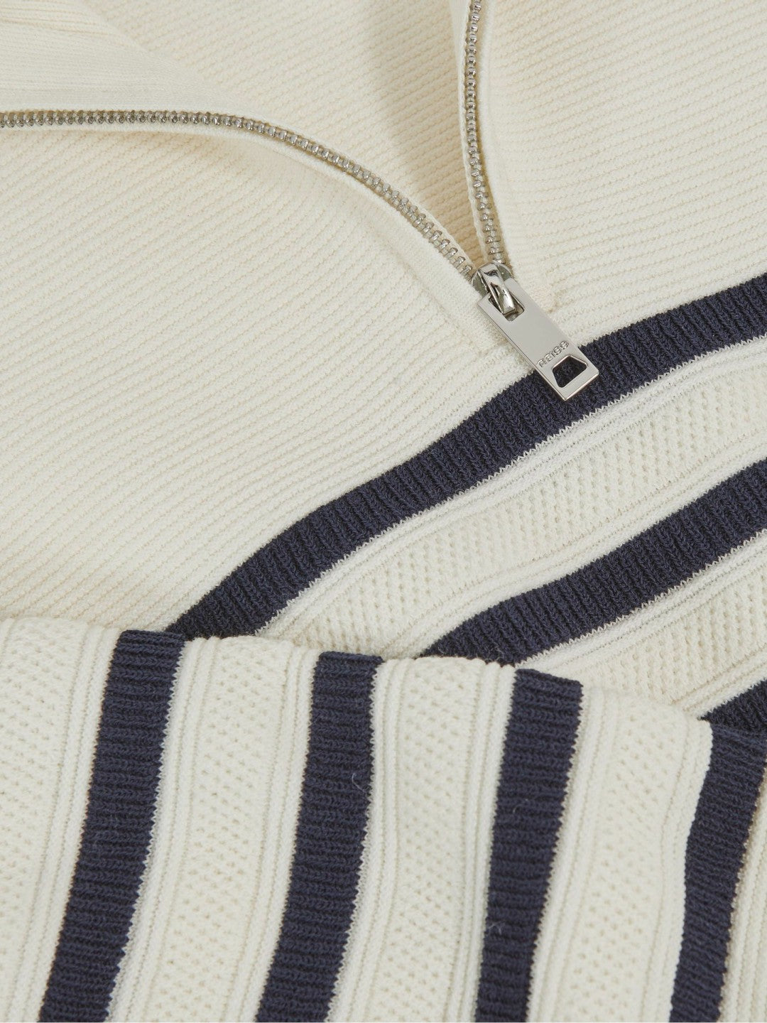 3-9 yrs Cotton-Blend Stripe Half-Zip Jumper White | Children
