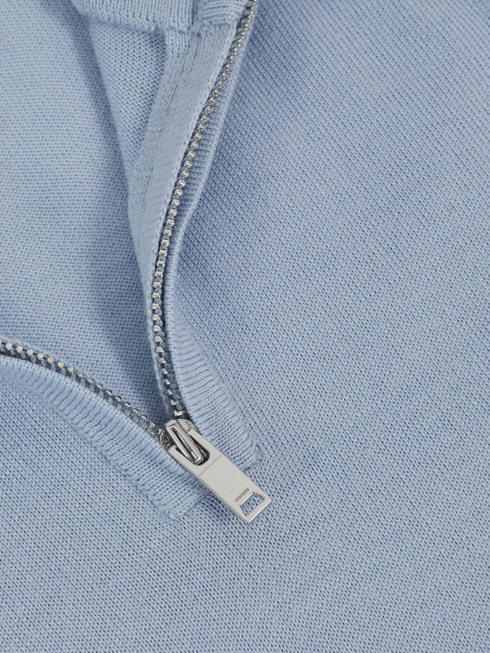 13-14 yrs Merino Wool Half-Zip Funnel Neck Jumper Soft Blue Melange | Children