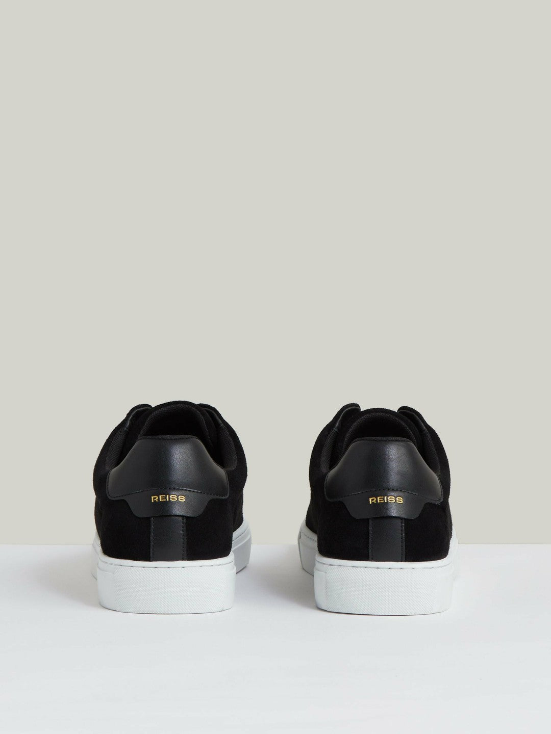 Suede Slip-On Elasticated Trainers Black | Mens