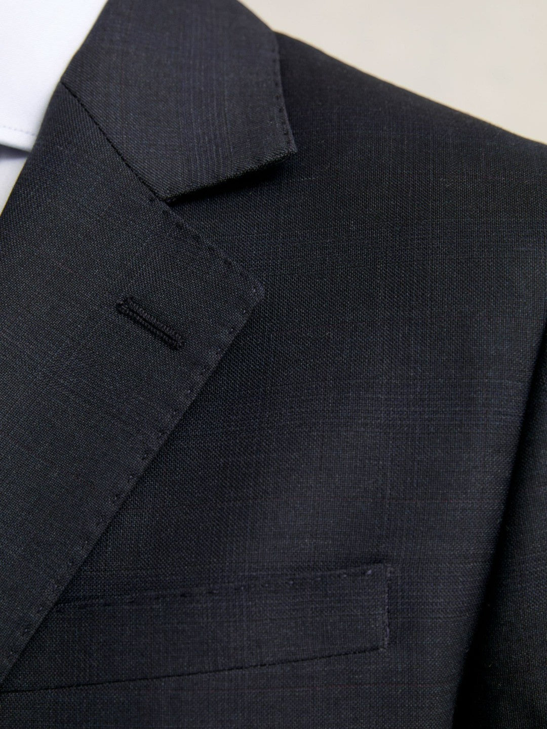 Slim-Fit Wool Single Breasted Check Suit Blazer Navy | Mens