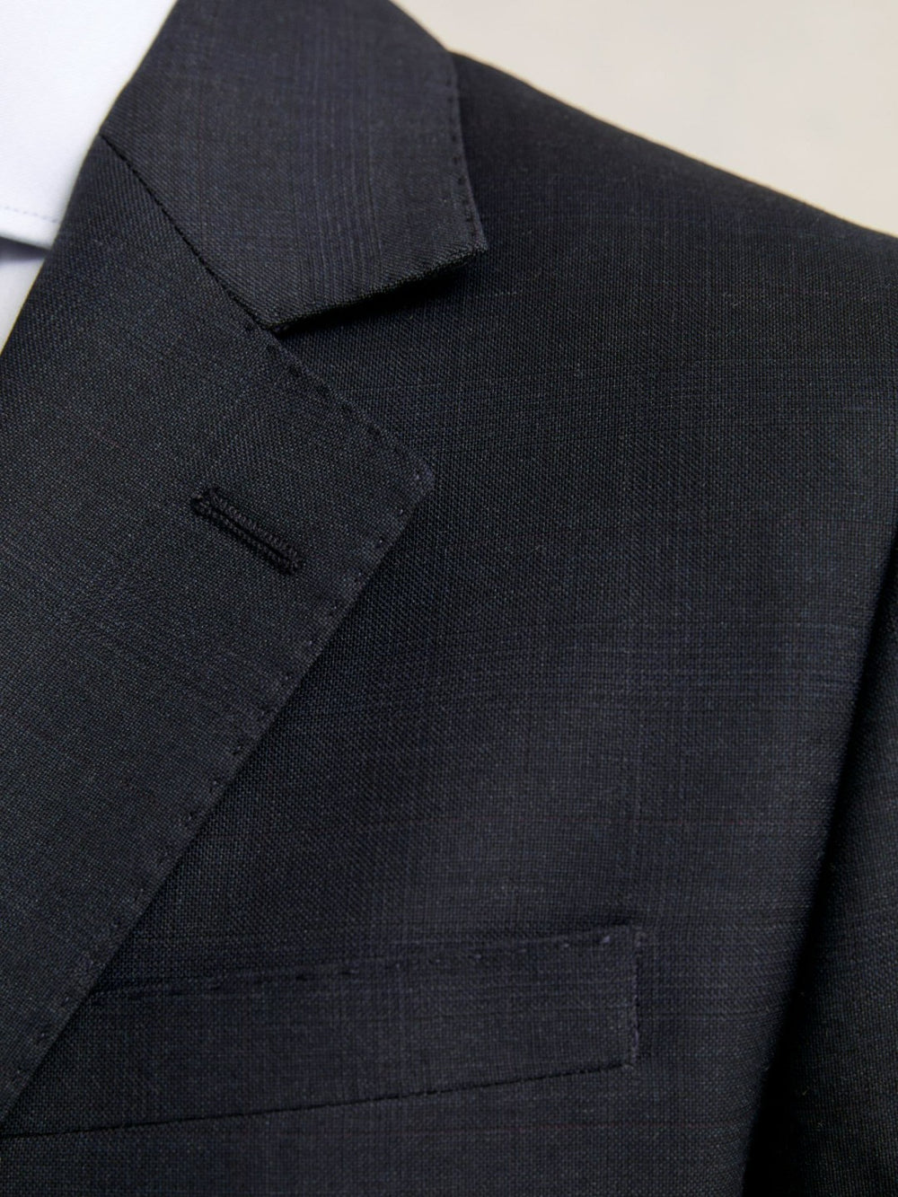 Slim-Fit Wool Single Breasted Check Suit Blazer Navy | Mens