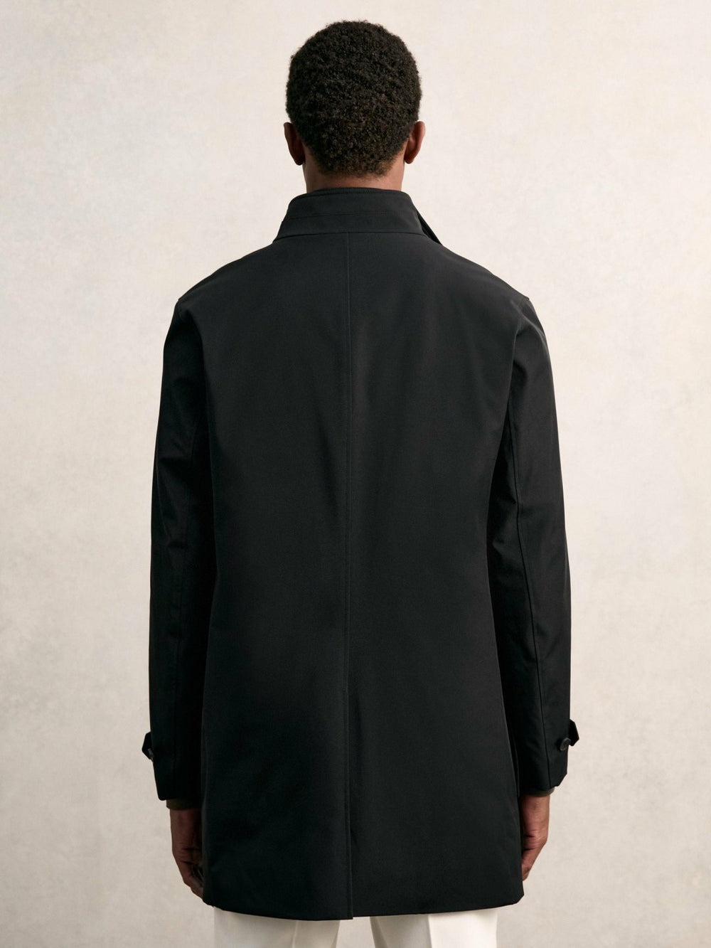 Hybrid Removable-Gilet Overcoat Black | Mens