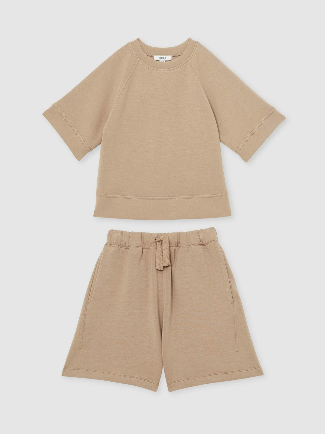 13-14 yrs Modal-Blend Sweatshirt And Shorts Set Mink | Children