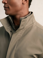Hybrid Removable-Gilet Overcoat Mushroom Brown | Mens