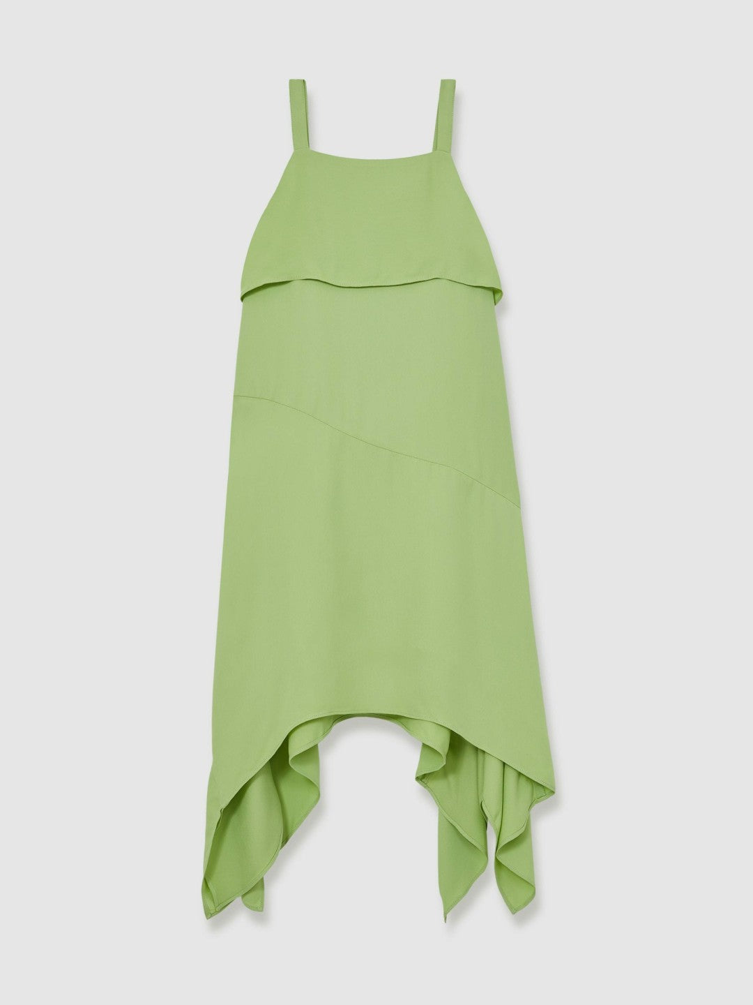 9-13 yrs Handkerchief-Hem Sleeveless Dress Green | Children