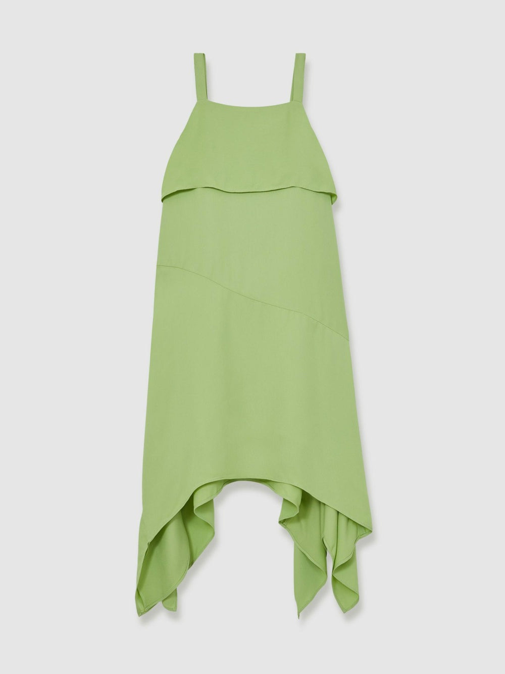 9-13 yrs Handkerchief-Hem Sleeveless Dress Green | Children