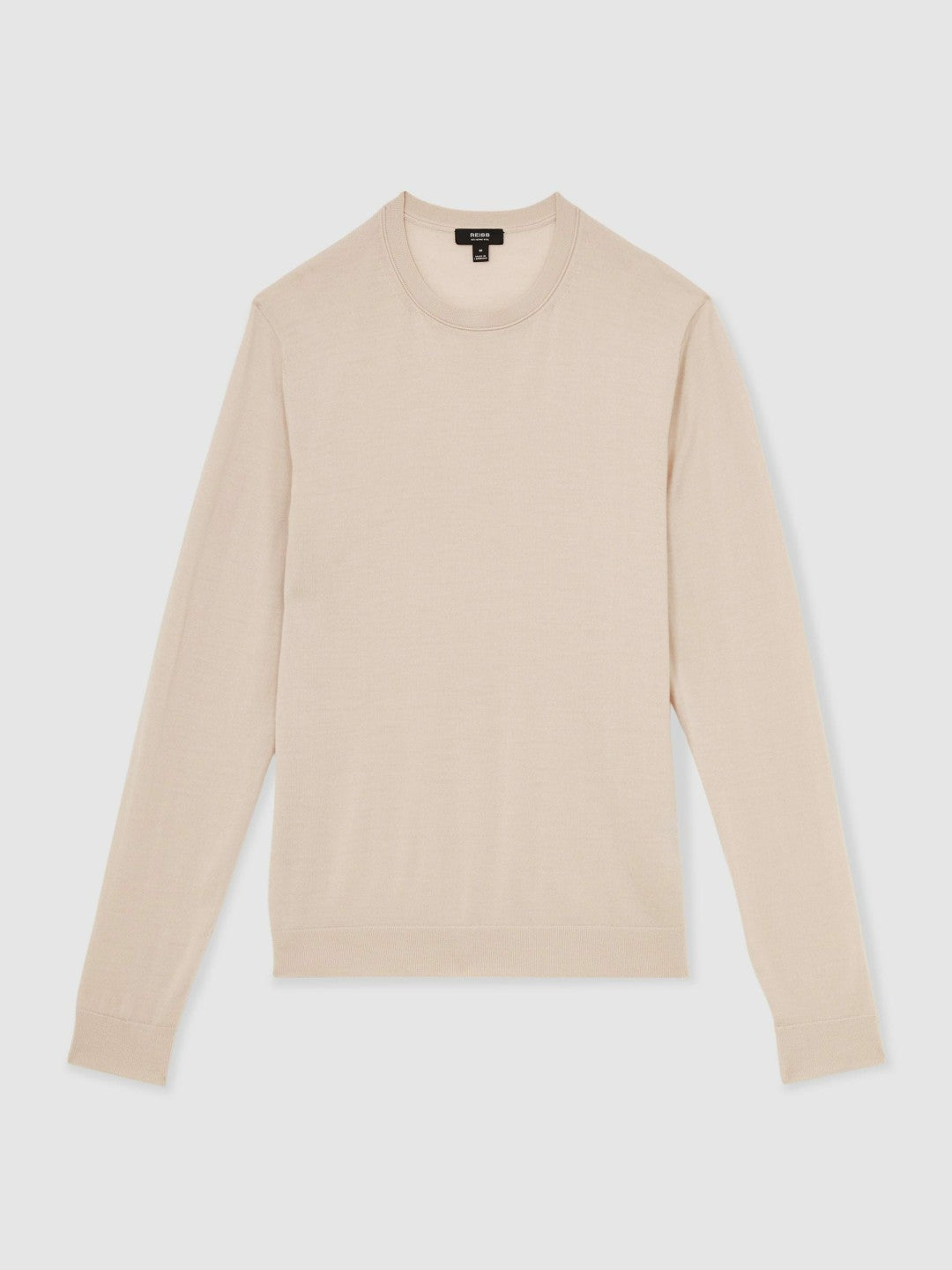 Merino-Wool Crew-Neck Jumper Beige | Mens