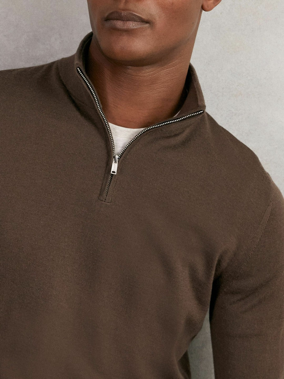 Merino Wool Half-Zip Jumper  | Mens