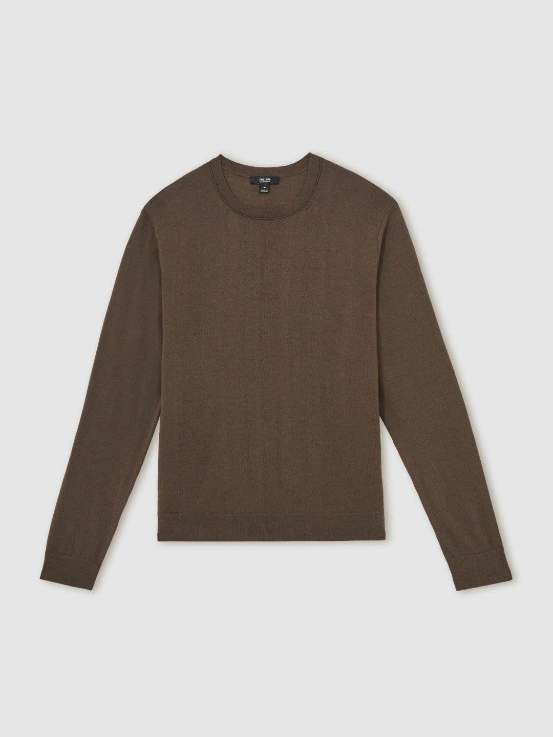 Merino-Wool Crew-Neck Jumper Chocolate Brown | Mens