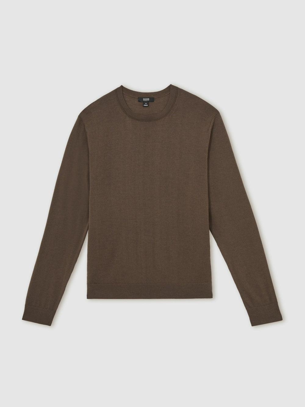 Merino-Wool Crew-Neck Jumper Chocolate Brown | Mens