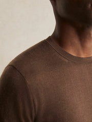 Merino-Wool Crew-Neck Jumper Chocolate Brown | Mens