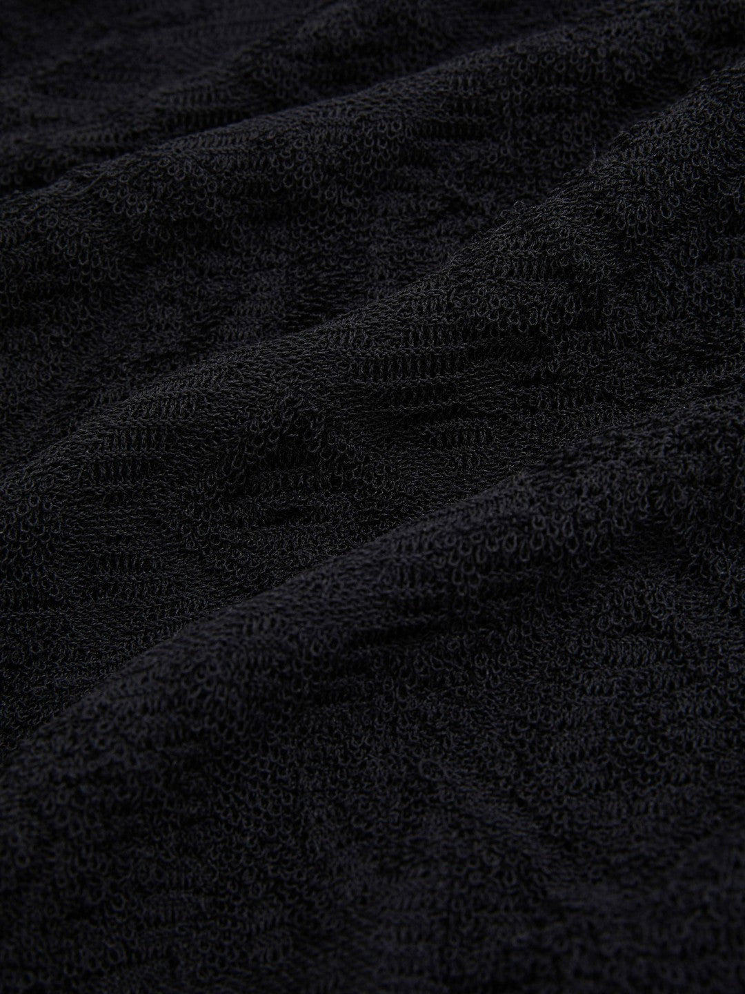Jacquard Loop-Stitch Polo Shirt Navy | Mens