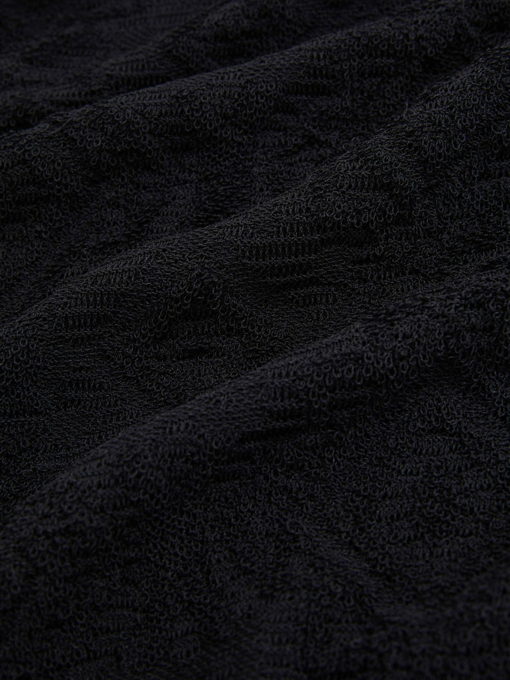 Jacquard Loop-Stitch Polo Shirt Navy | Mens